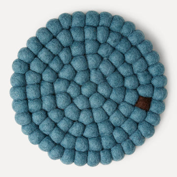Wooldot bordskåner - Isblå/kaffe