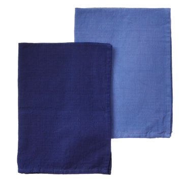 Bungalow Kjøkkenhåndkle Chevron Indigo 2-pakk