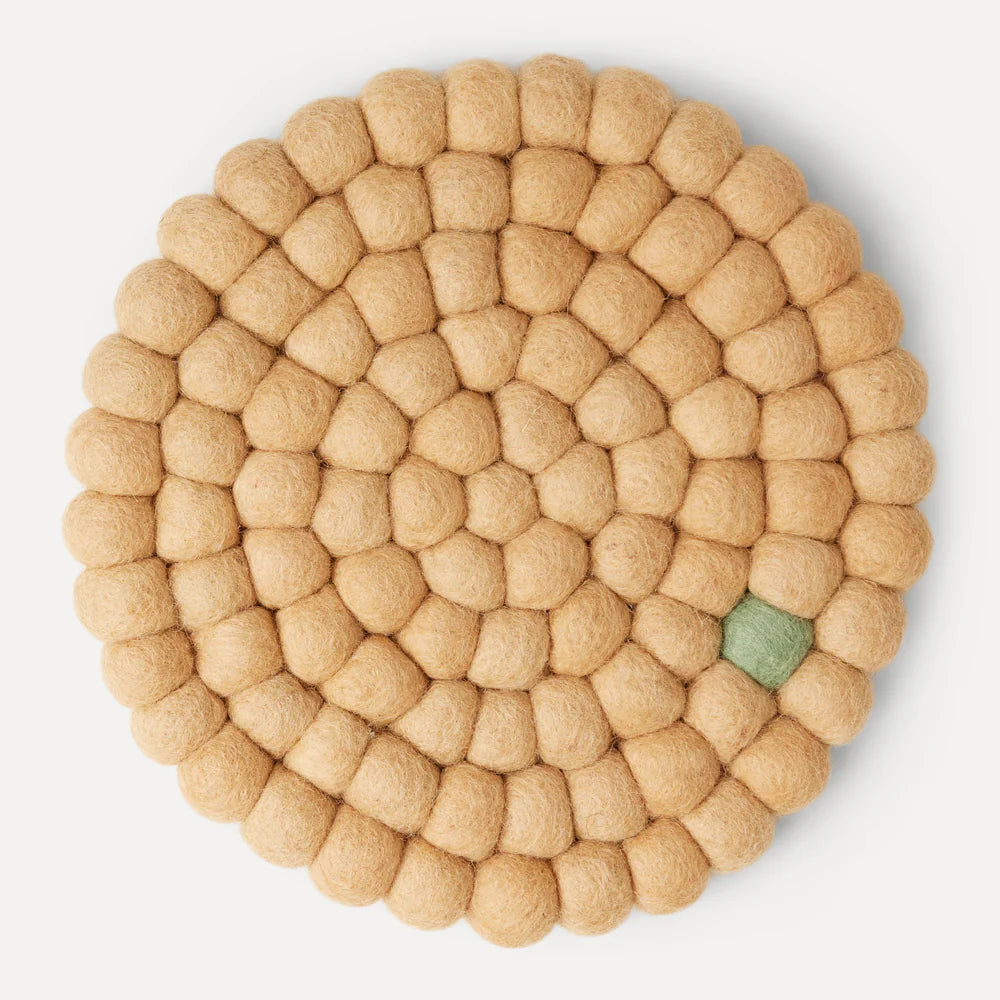Wooldot bordskåner - Marsipan/mint