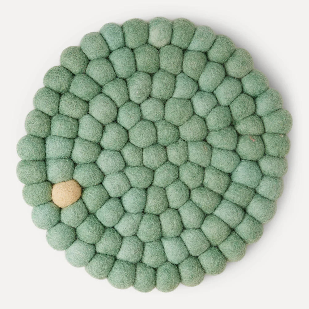 Wooldot bordskåner - Mint/marsipan