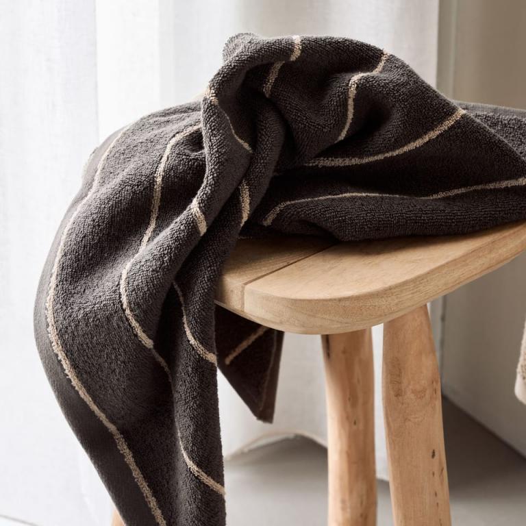 Meraki håndkle 50x100 cm, MKStripe, army, 2-pakk